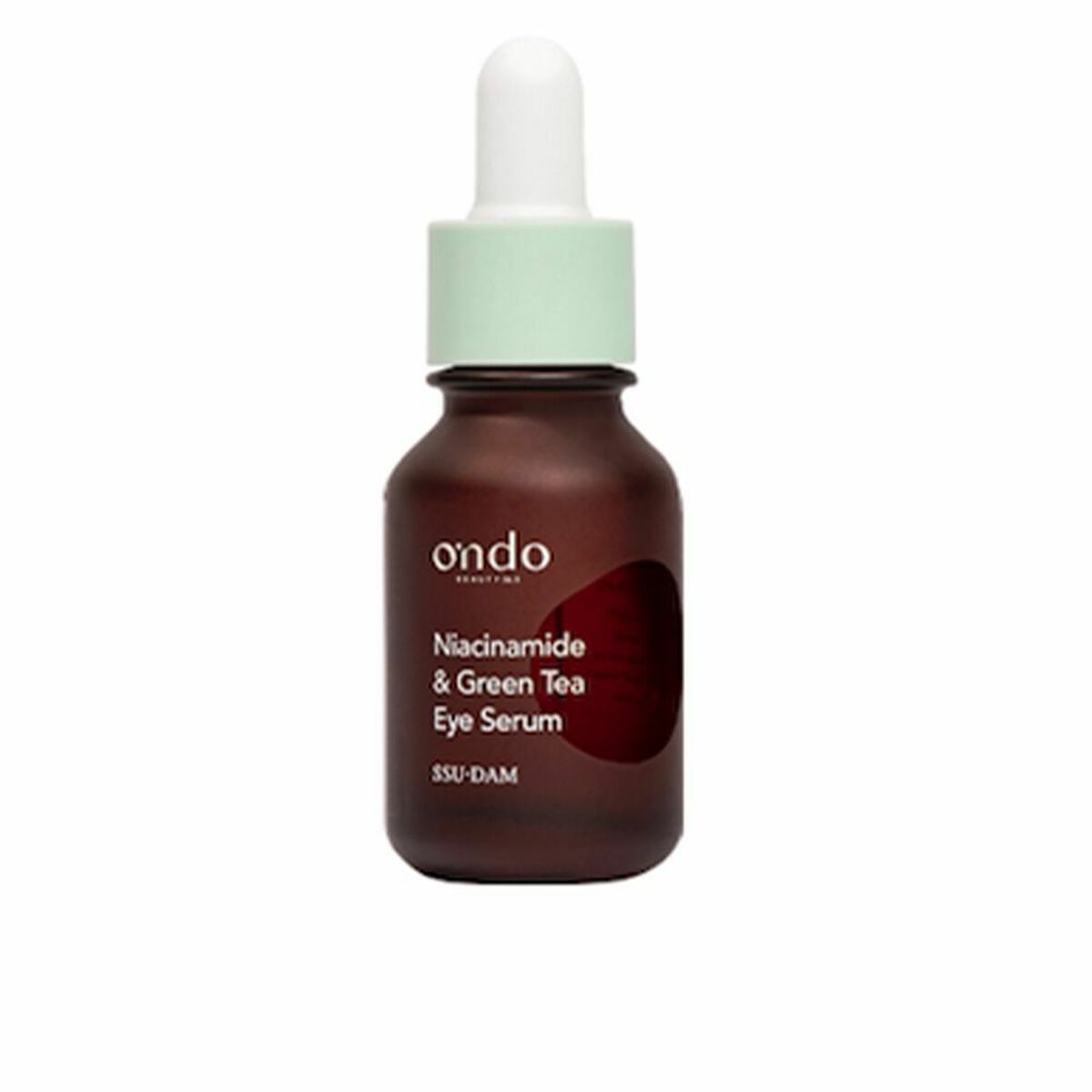 Sérum contour des yeux Ondo Beauty 36.5 avec Niacinamide et Thé Vert, 15 ml dans un flacon en verre.