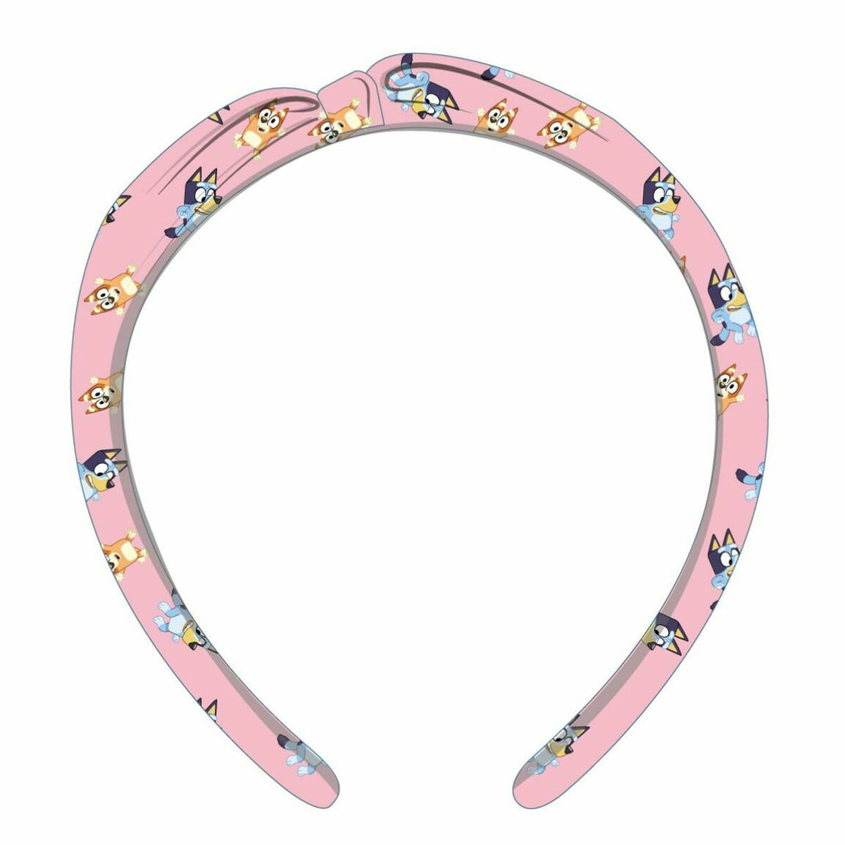 Serre-tête Bluey Rose aux motifs colorés, idéal pour les enfants. Accessoire de coiffure 100% authentique en polyester.