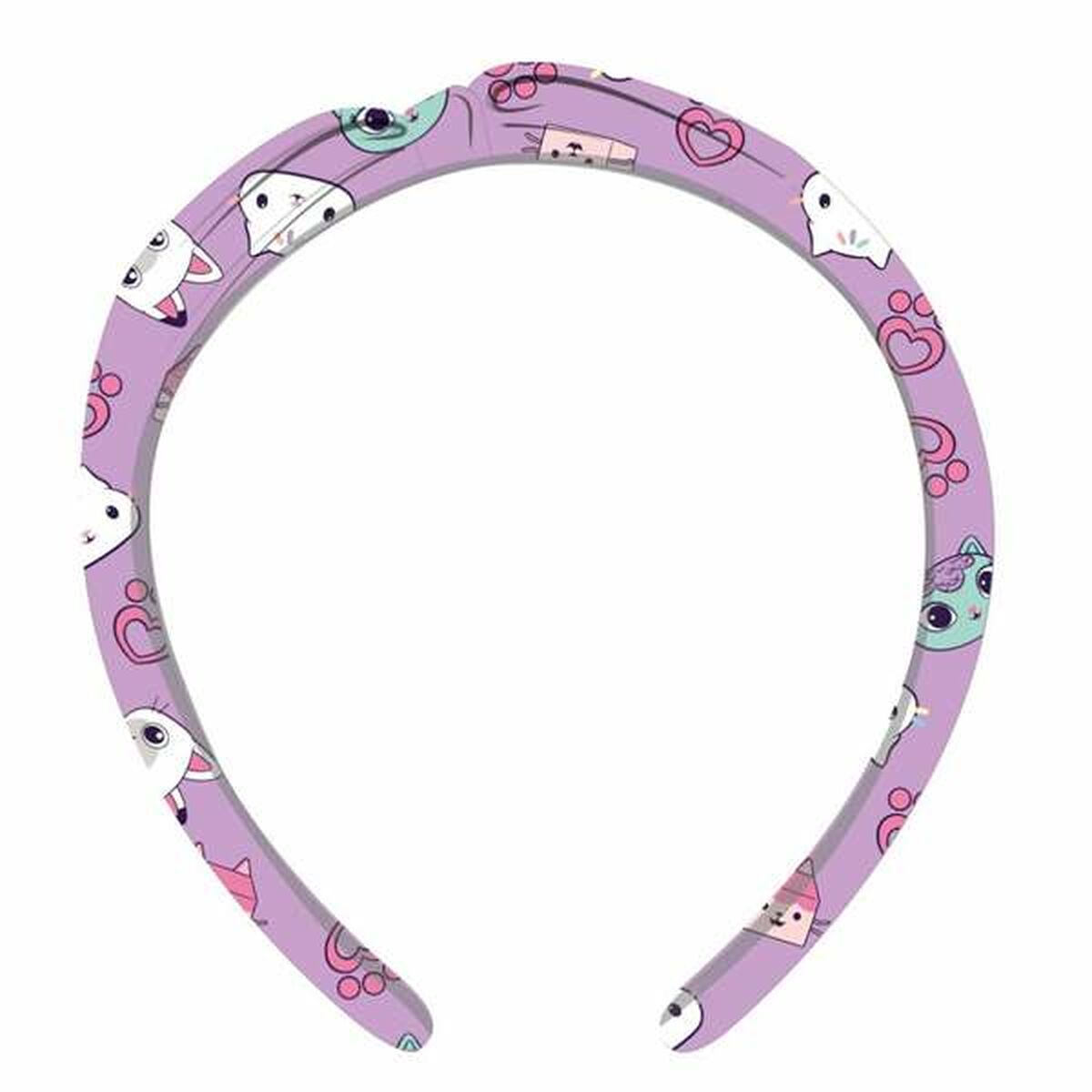 Serre-tête Violet Gabby's Dollhouse avec motifs d'animaux mignons, parfait pour les enfants.