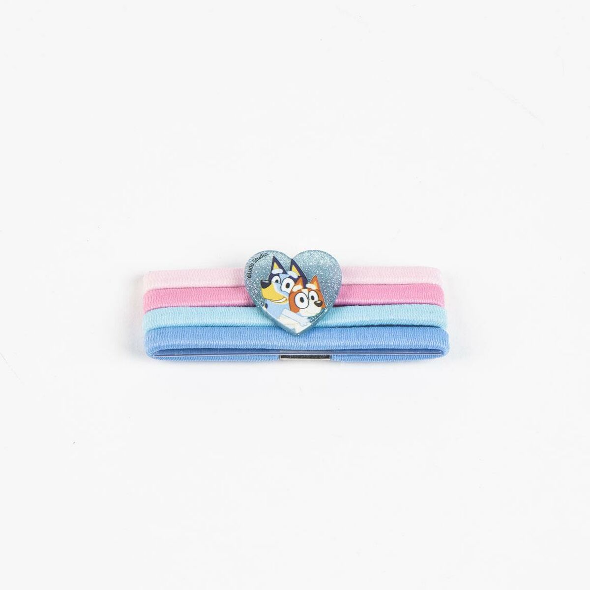 Accessoire à cheveux Bluey avec bandeaux bleu et rose, idéal pour les enfants de plus de 3 ans.