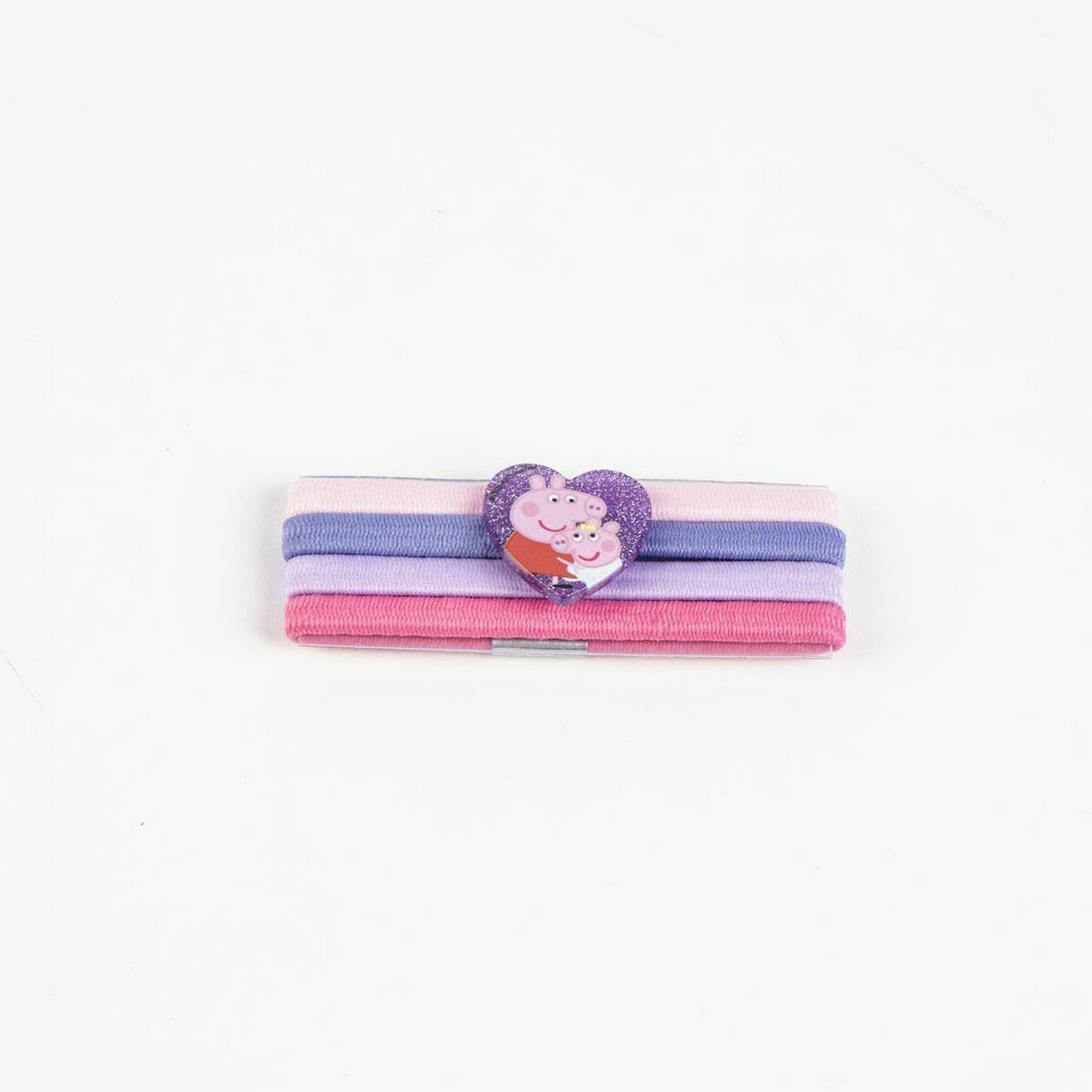 Accessoires pour les cheveux Peppa Pig, barrette à cheveux rose et violet, 5 pièces, pour enfants de plus de 3 ans.