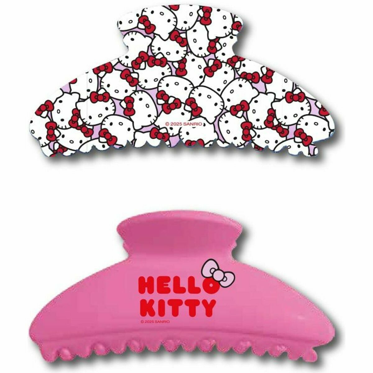 Pinces à cheveux Hello Kitty rose avec motif Hello Kitty classique et design moderne.