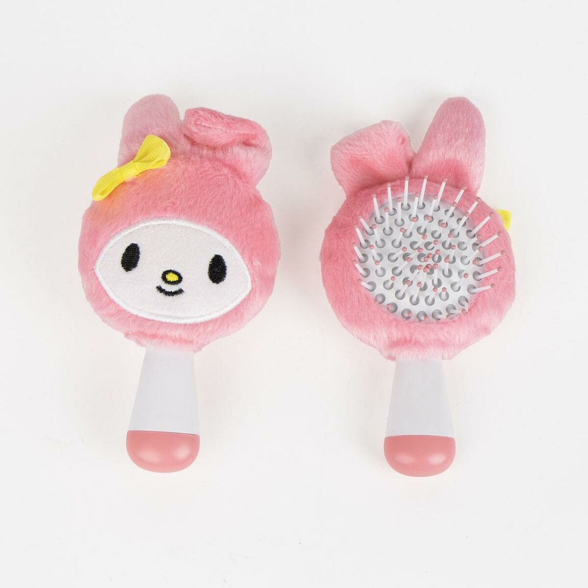 Brosse Démêlante Hello Kitty Rose, idéale pour démêler les cheveux avec style et douceur.