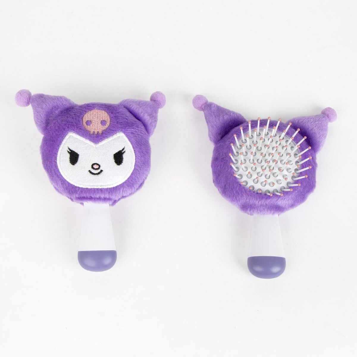 Brosse Démêlante Hello Kitty Violet avec un design mignon, idéale pour le soin des cheveux et le relooking.
