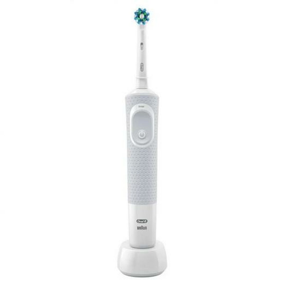 Brosse à dents électrique Oral-B 8700216164504 blanc, avec chronomètre et capteur de pression pour un nettoyage en profondeur.