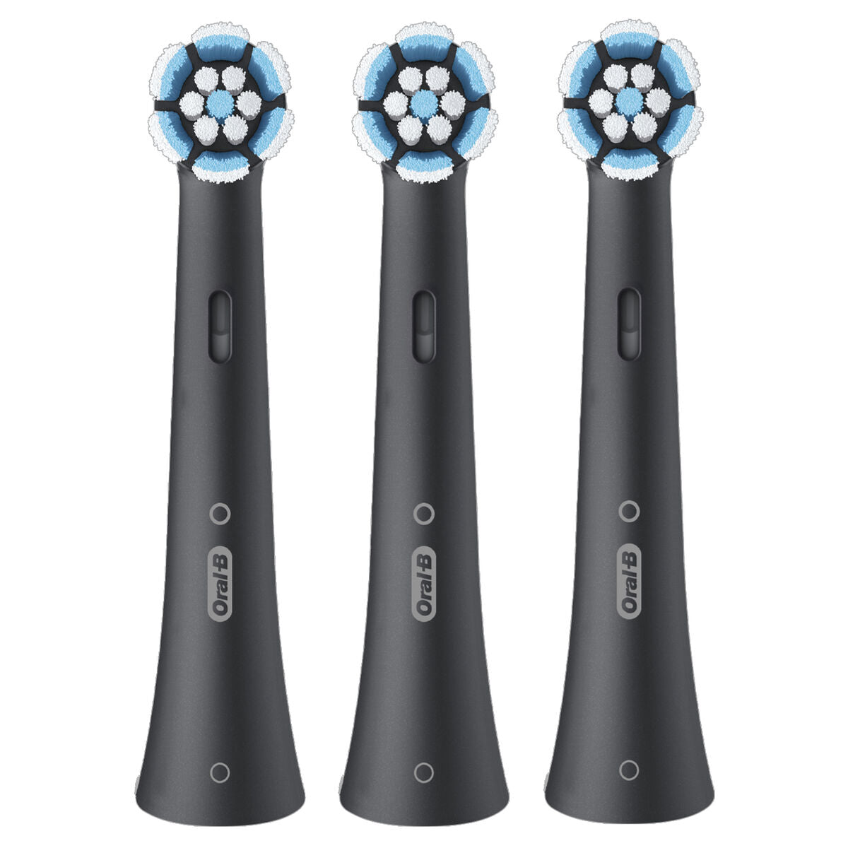 Tête de rechange Oral-B IO RBSBF-3 3UD Noir, trio de brosses à dents électriques pour un nettoyage doux.