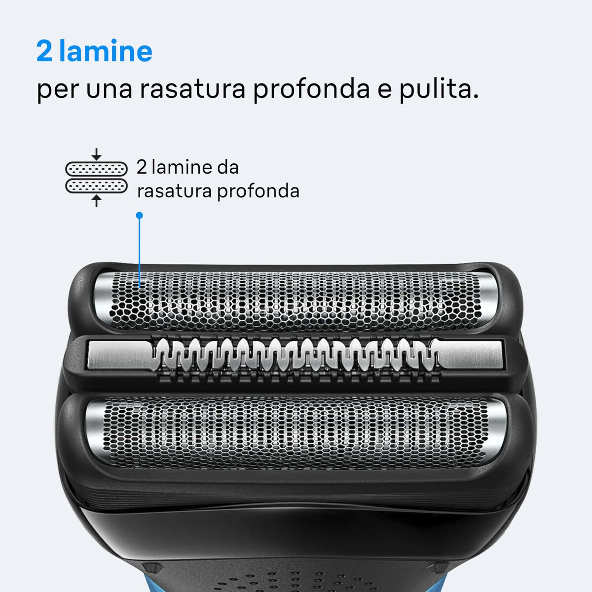 Rasoir electrique Braun Series 3 avec 2 lames pour une rasage profond et propre.
