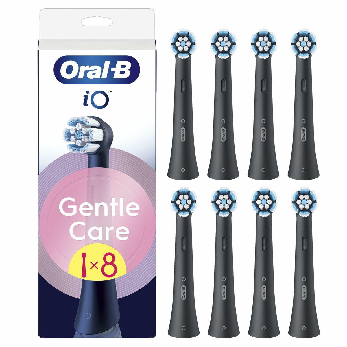 Tête de rechange Oral-B Gentle Care, lot de 8, pour améliorer l'hygiène buccale et offrir un nettoyage doux.