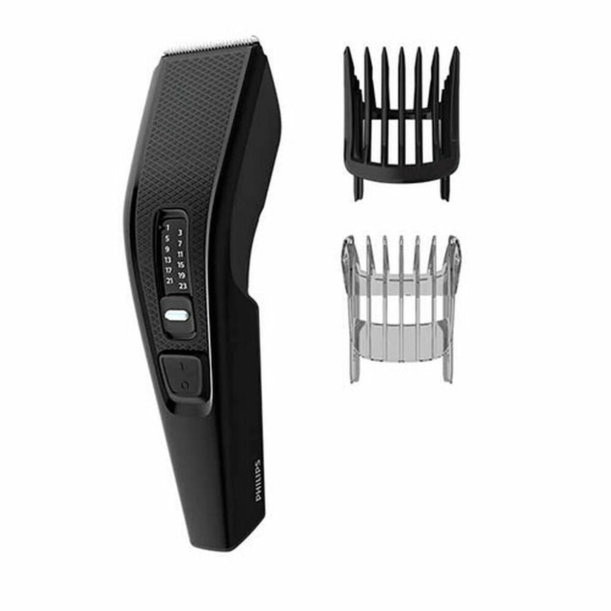 Tondeuse Philips serie 3000 avec accessoires, design ergonomique et lame amovible pour un soin corporel optimal.