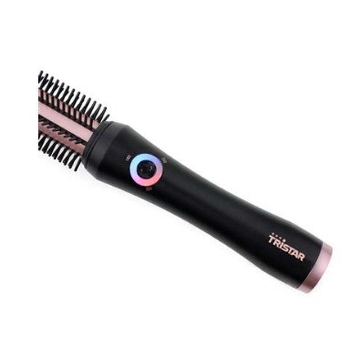 Fer à friser Tristar HD-2503, brosse noire avec thermostat réglable et protection contre la surchauffe.