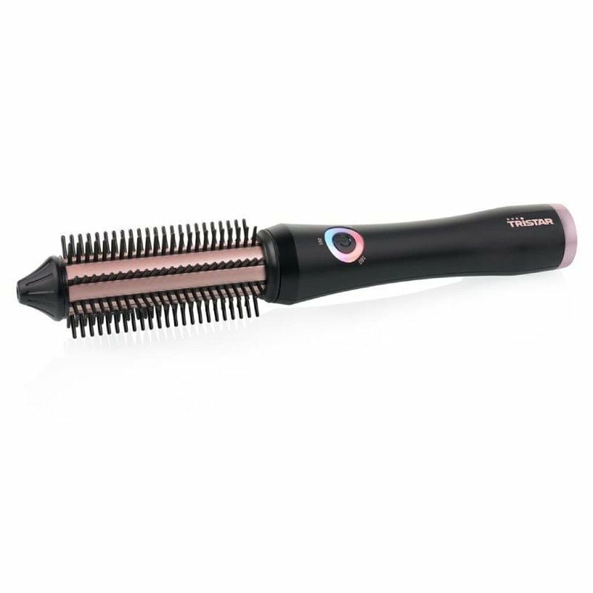 Fer à friser Tristar HD-2503, brosse noir en métal avec thermostat réglable et protection contre la surchauffe.