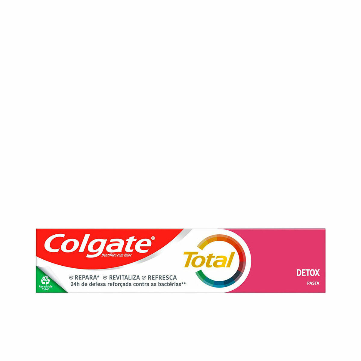 Colgate Total Detox toothpaste 75 ml packaging showcasing freshness and comprehensive dental care.