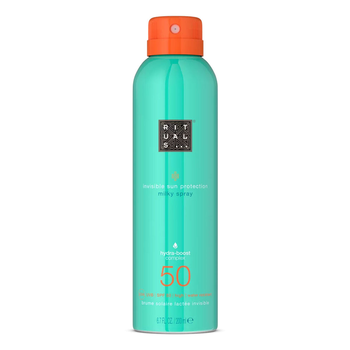 Protecteur Solaire Rituals The Ritual Of Karma SPF 50 milky spray, 200 ml, invisible sun protection, water resistant.