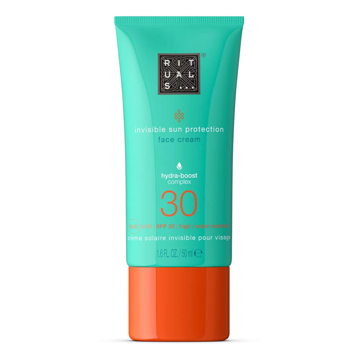 Protecteur solaire Rituals The Ritual Of Karma SPF 30, 50 ml, crème invisible pour le visage avec ingrédients naturels.