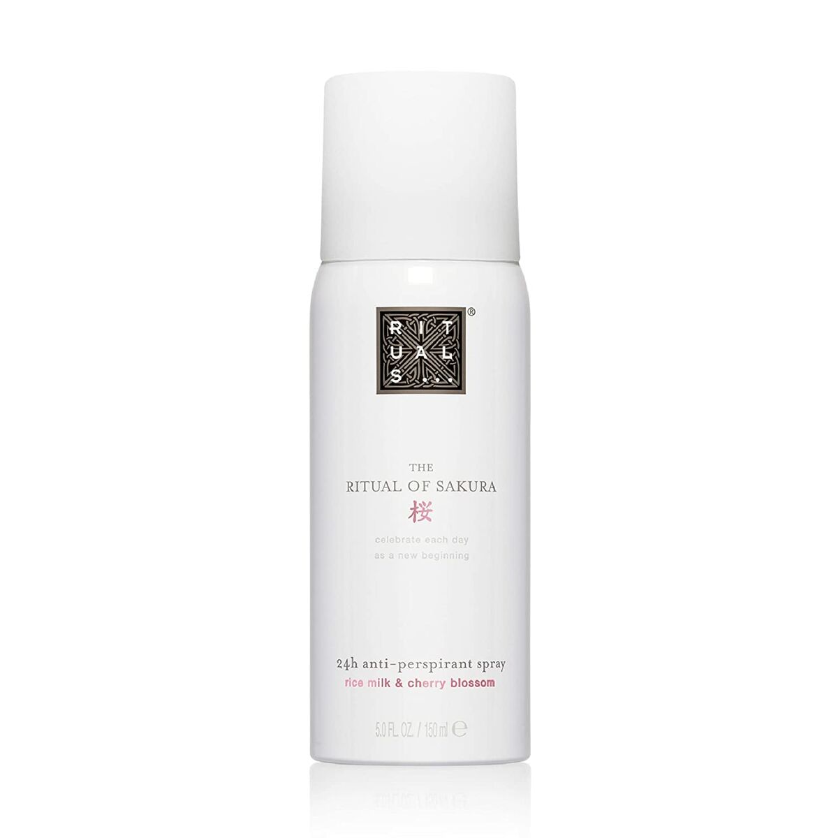 Spray déodorant Rituals The Ritual of Sakura 150 ml, parfum délicieux de lait de riz et fleur de cerisier.