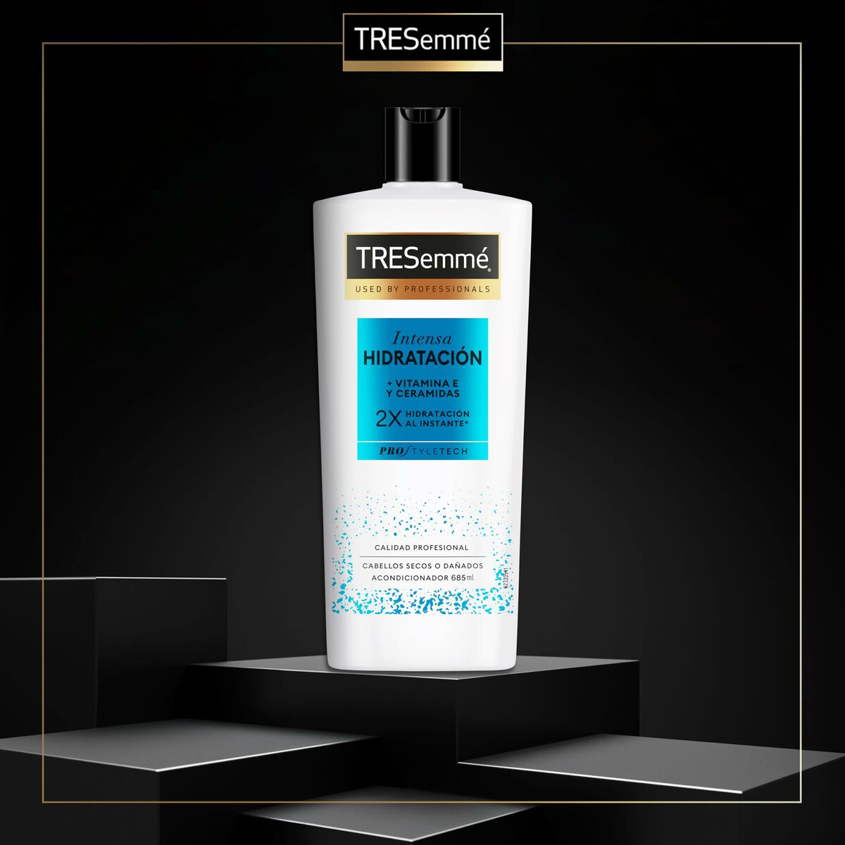Shampooing hydratant Tresemme HIDRATACIÓN INTENSA 685 ml pour cheveux abîmés et secs, hydratation intense.