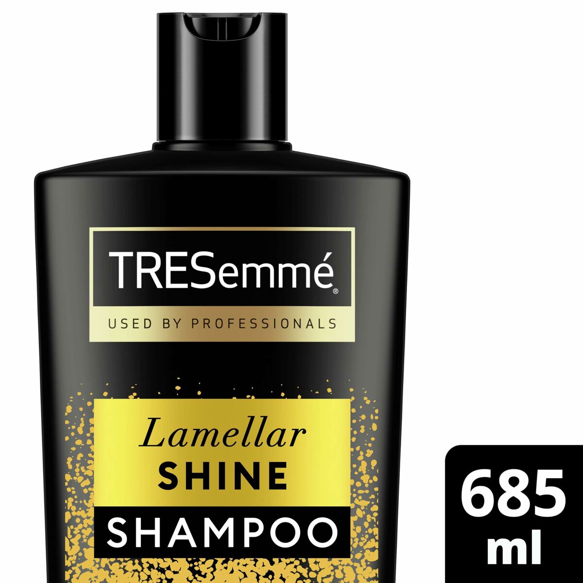 Tresemme Lamellar Shine Shampoo 685 ml bottle, professional quality for all hair types.