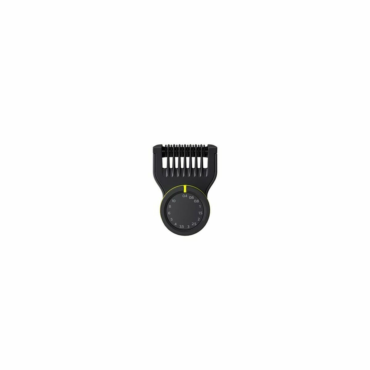 Tondeuse Philips QP6542/15 with adjustable trimming length and battery indicator features in black color.