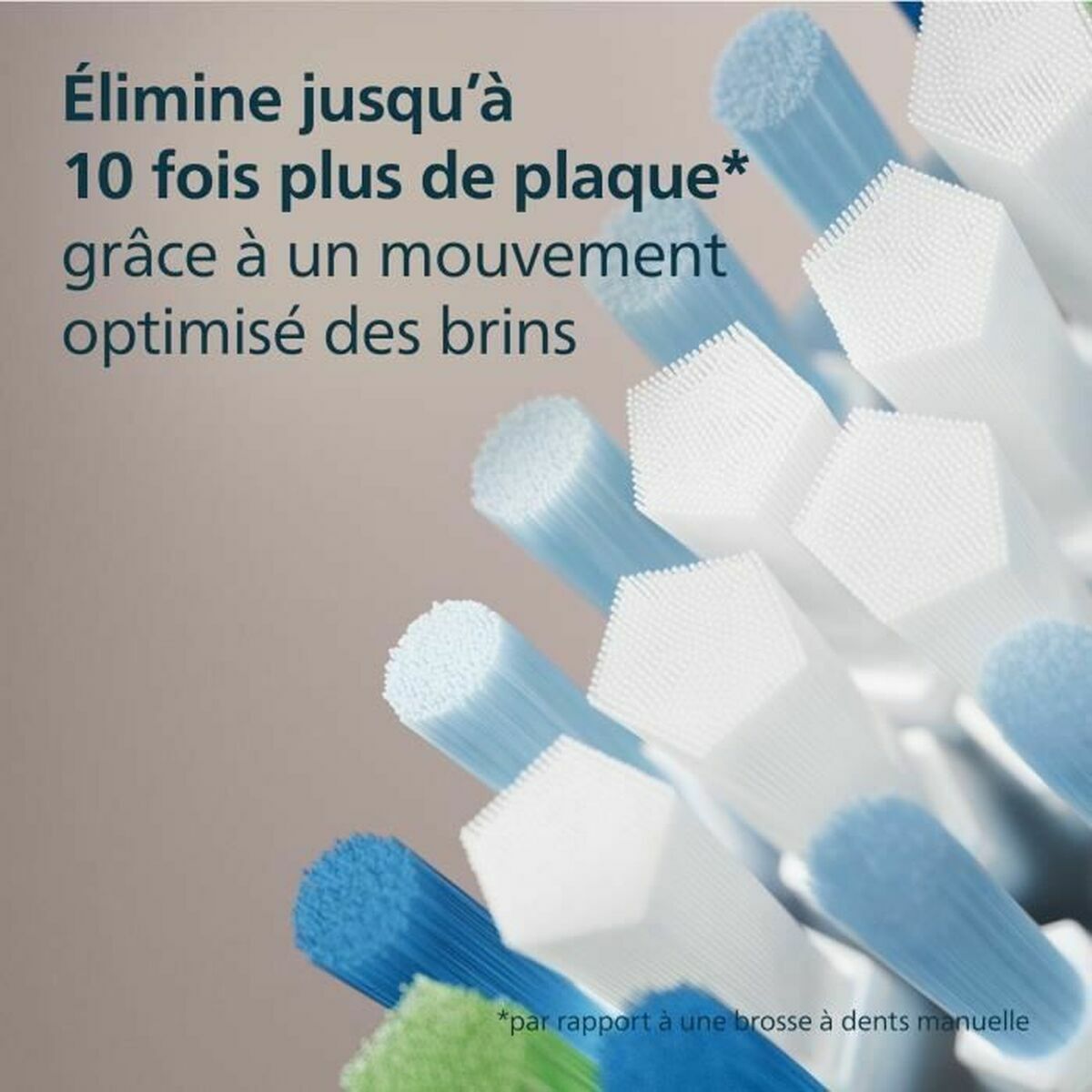Brosses de dents Philips avec une technologie optimisée pour éliminer jusqu'à 10 fois plus de plaque dentaire.