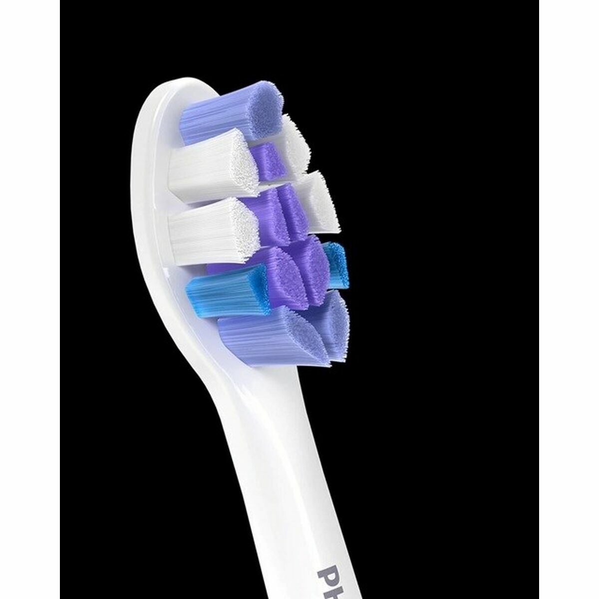 Tête de rechange Philips HX6052/87, brosse à dents avec poils de différentes couleurs, design ergonomique.
