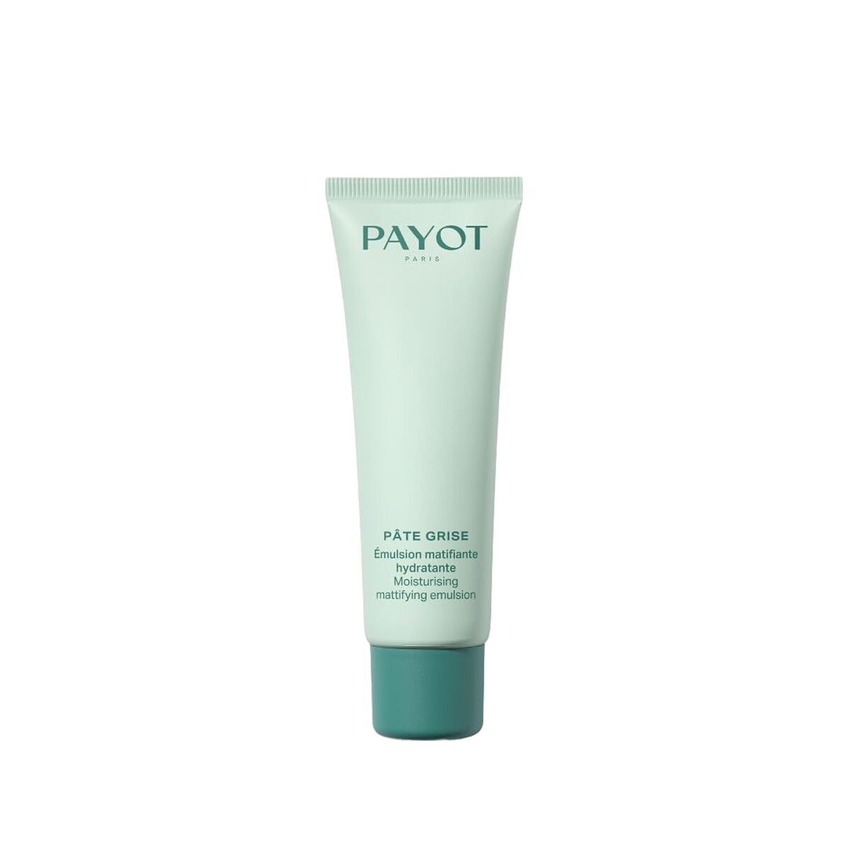 Payot Pâte Grise Émulsion tube, a moisturizing cream for skincare, promoting beauty and quality in cosmetics.