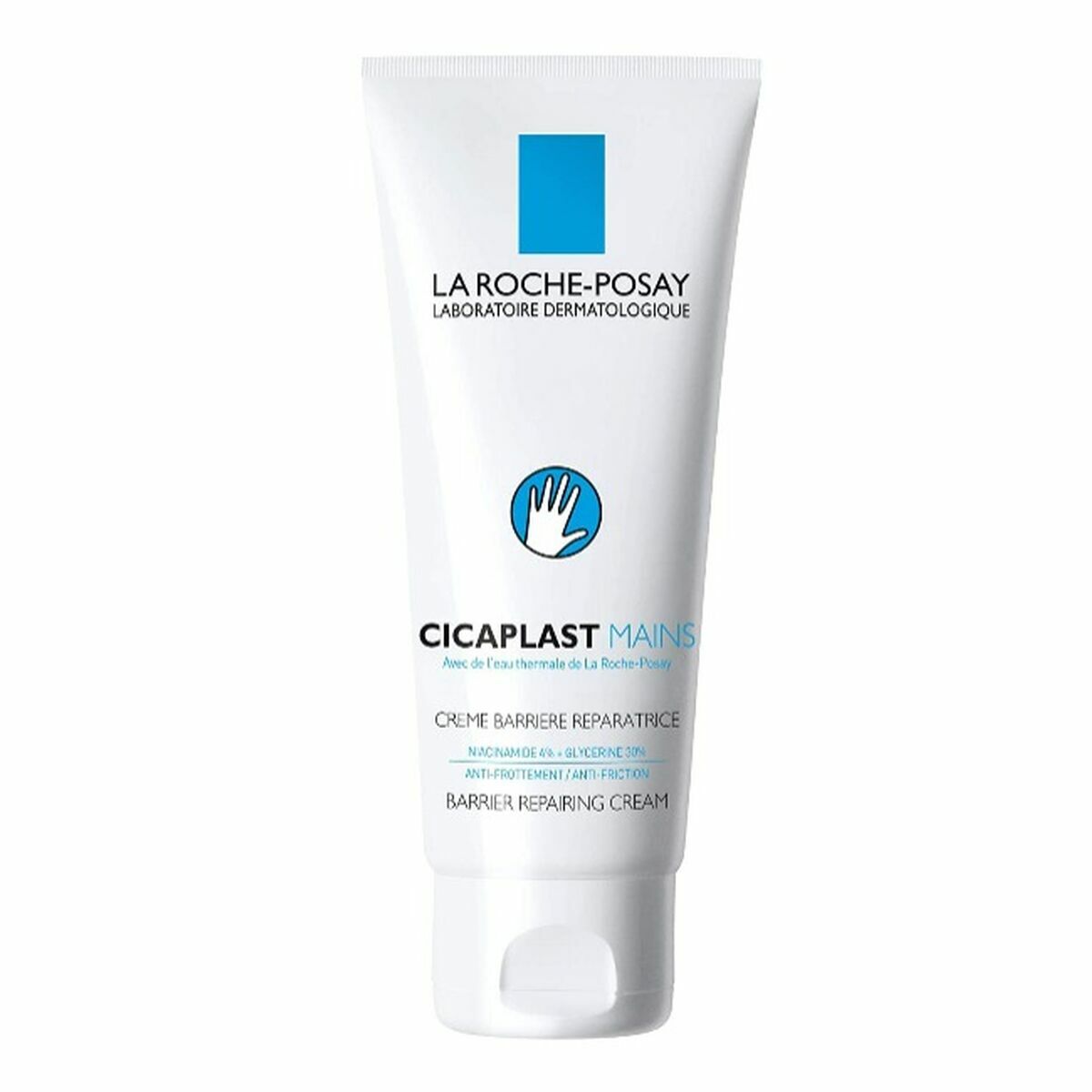 La Roche Posay Cicaplast hand lotion 100 ml, hypoallergenic, repairing, ideal for sensitive skin.