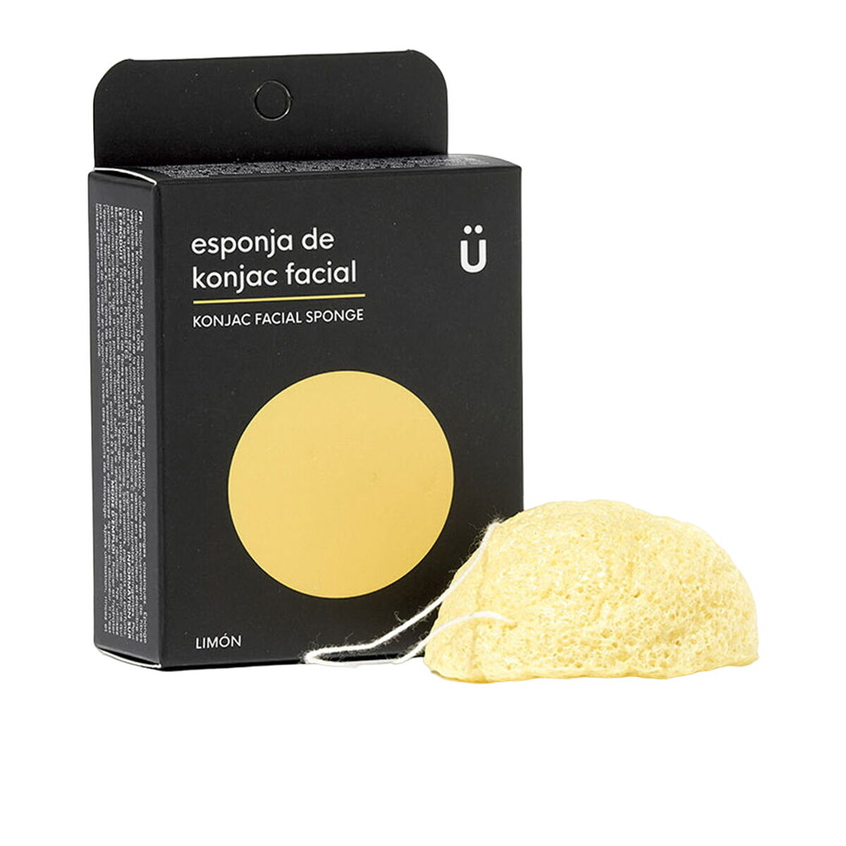 Éponge faciale Naturbrush Konjac citron, écologique, végan, idéale pour un soin doux et efficace de la peau.