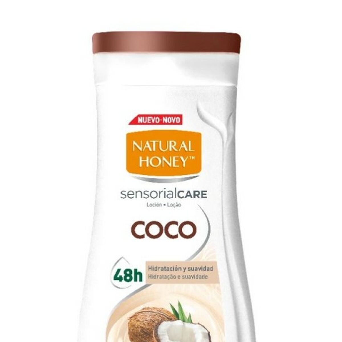 Lotion pour le corps Natural Honey Sensorial Care Coco 330 ml, extra nourrissante, arôme coco, effet hydratant 48h.