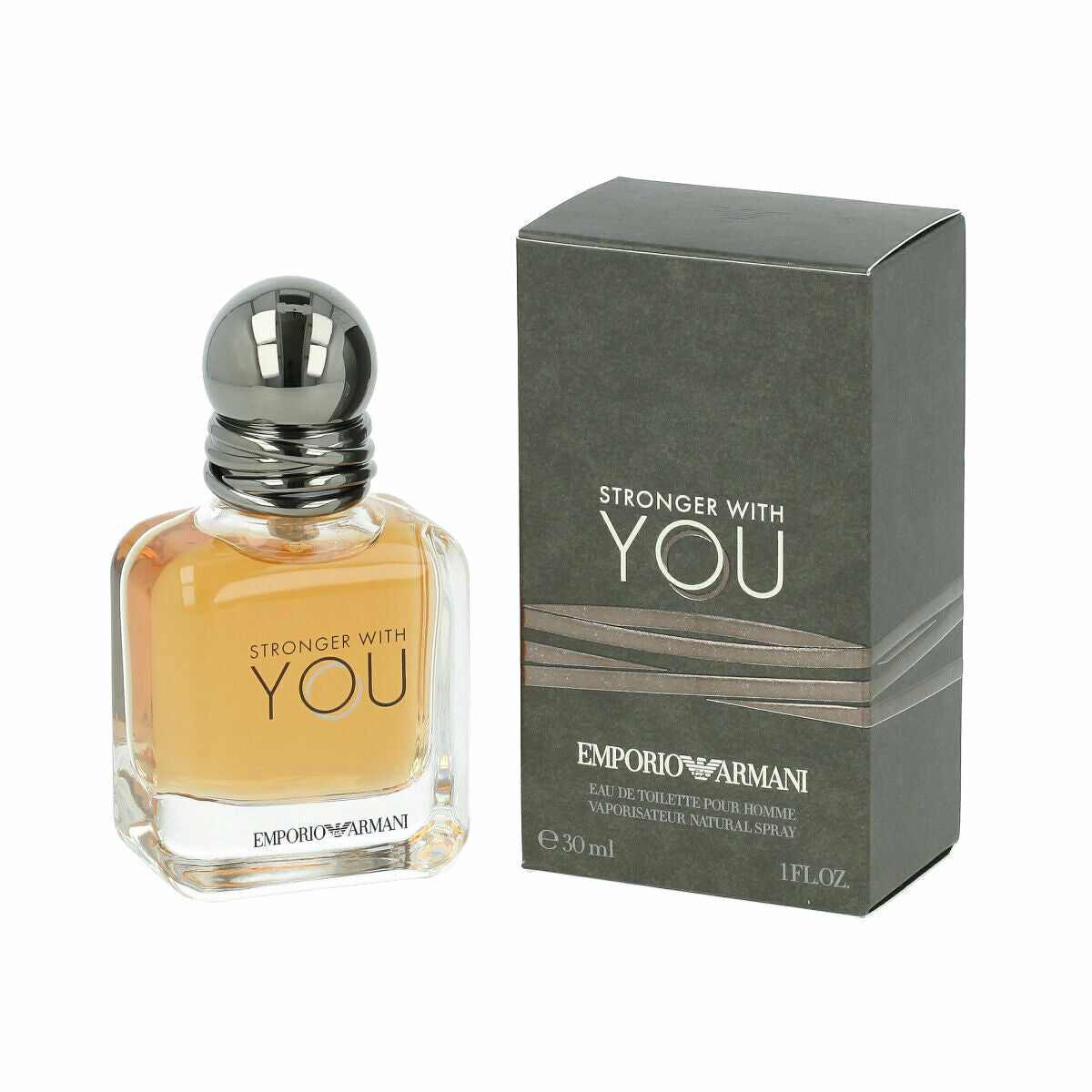 Parfum Homme Armani Stronger With You EDT 30ml bottle with stylish packaging.